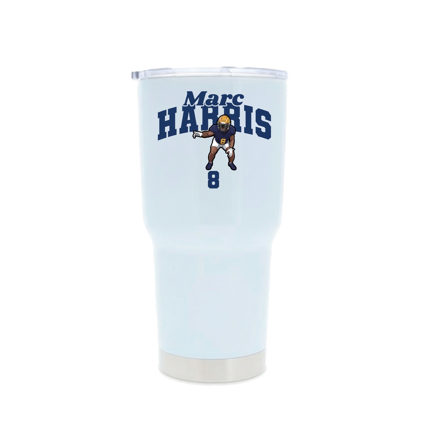30oz Stainless Steel Tumbler — Signature Arch in White