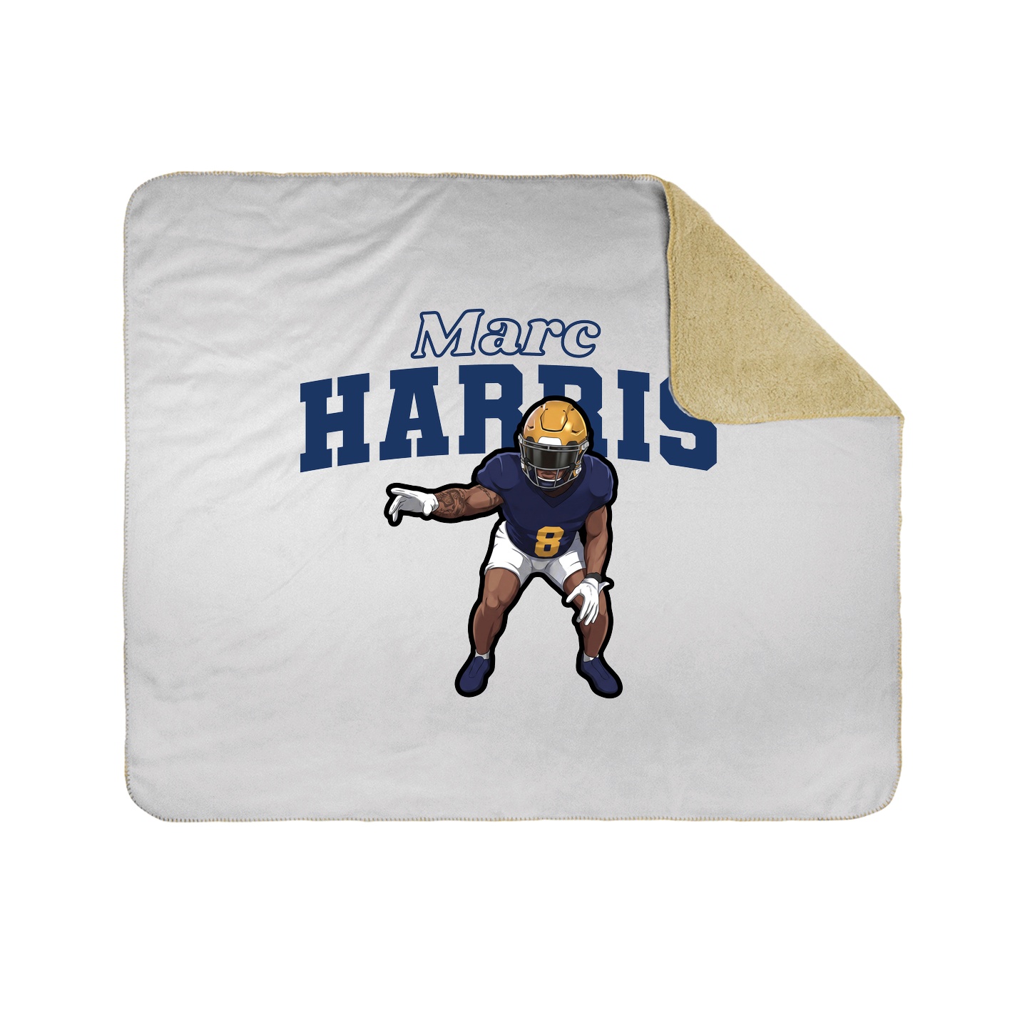 Throw Blanket — Name Arch in White