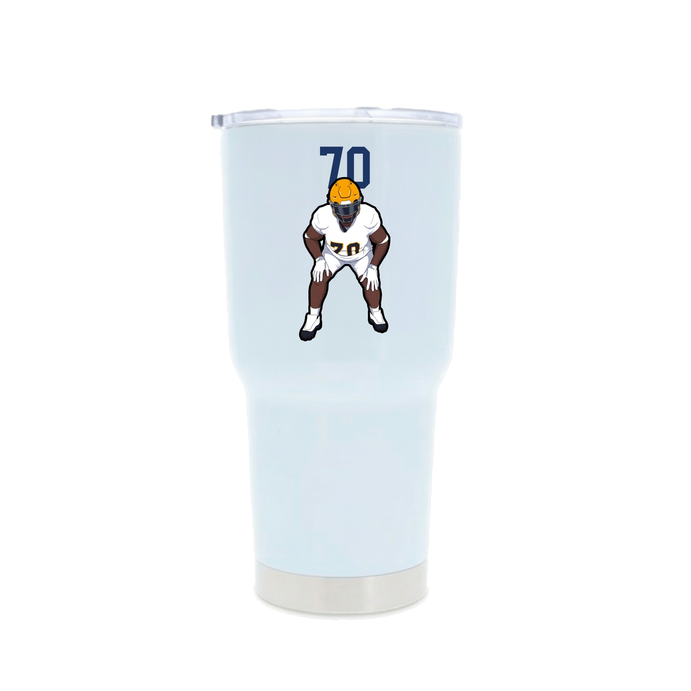 30oz Stainless Steel Tumbler — Number Top in White