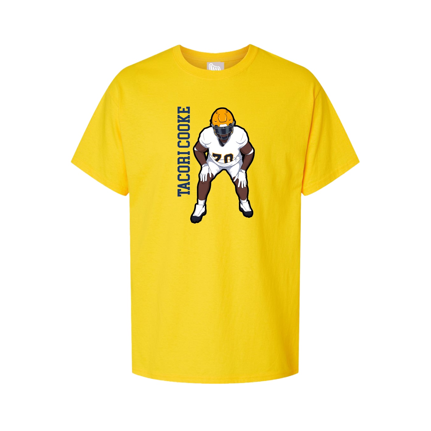 Youth Tee — Name Vertical in Gold
