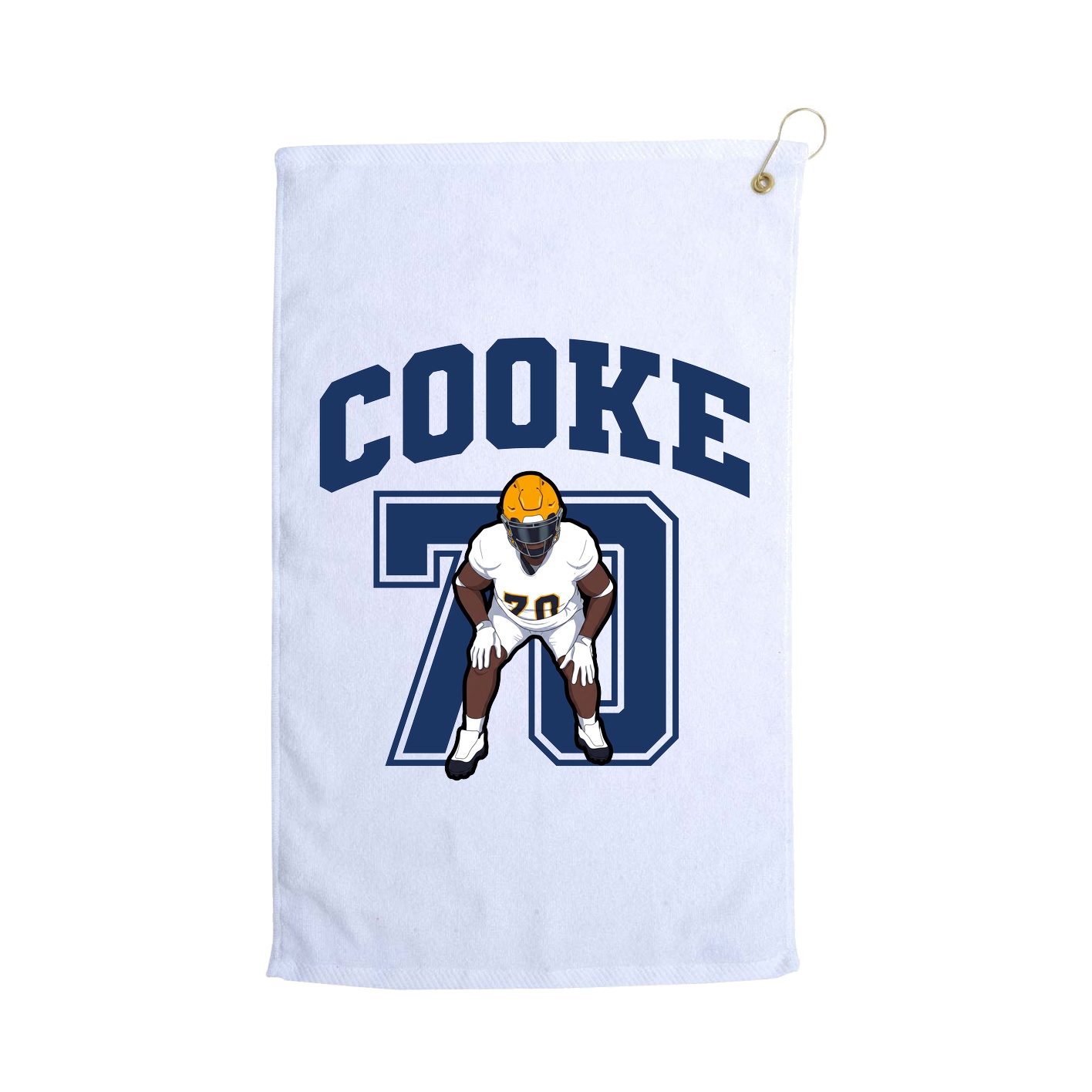 Golf Towel — Number in White