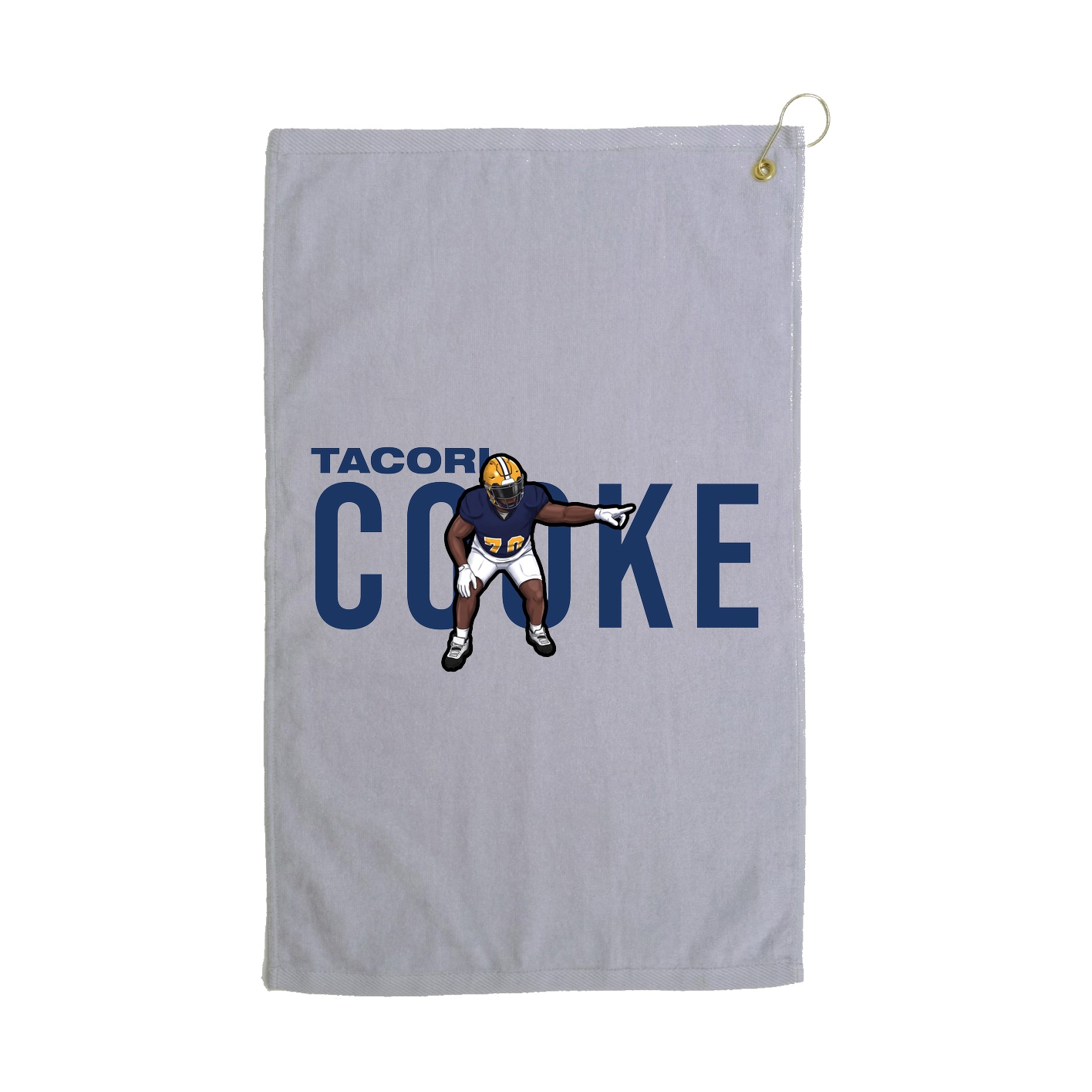 Golf Towel — Player Name in Grey