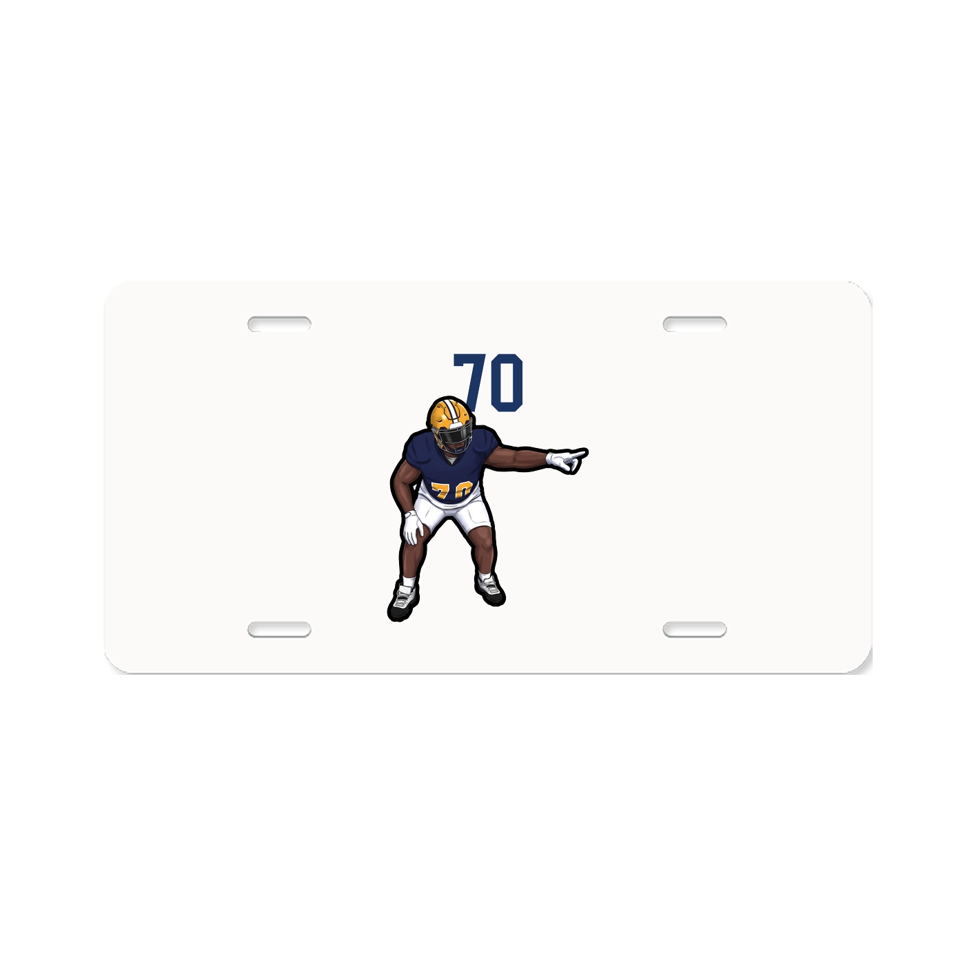License Plate — Number Top in Classic