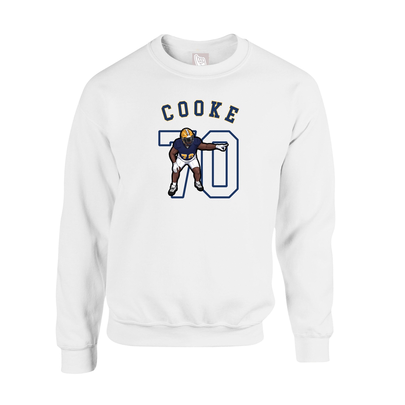 Fleece Crew — Shirsey Arch in White