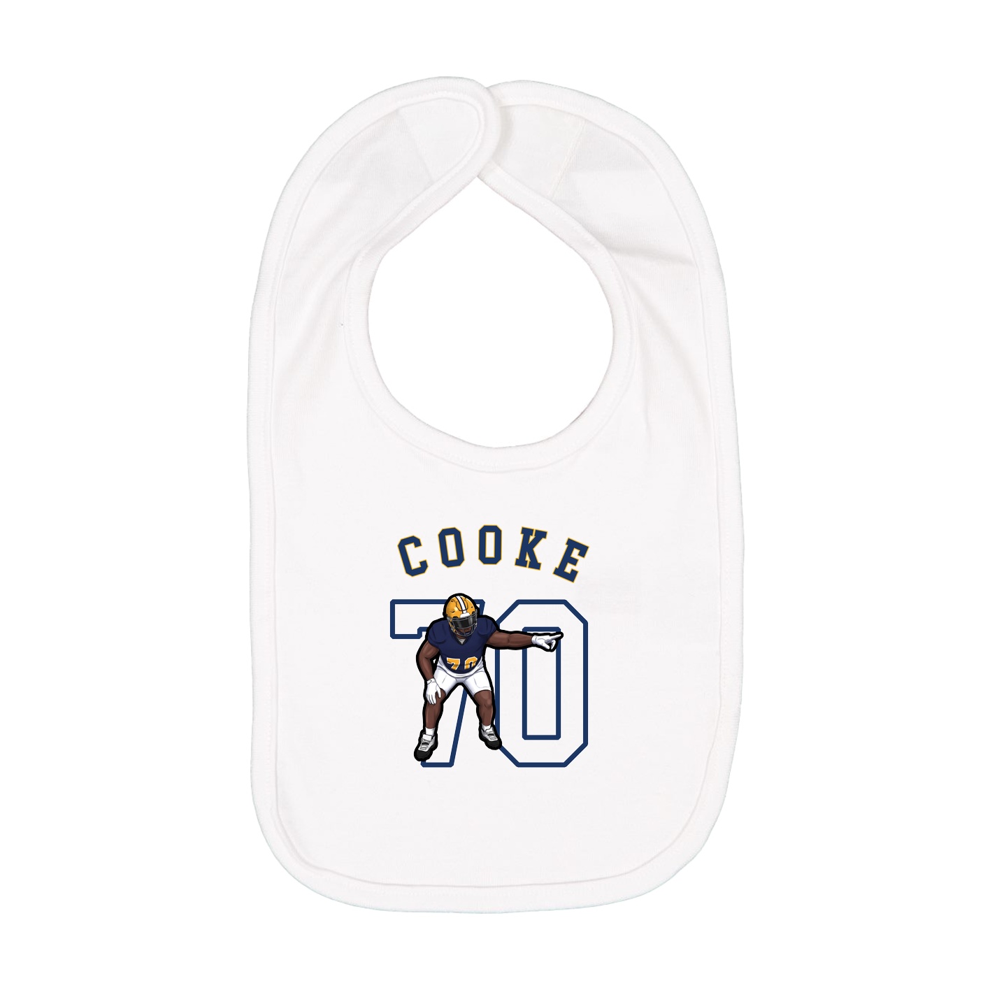 Infant Bib — Shirsey Arch in White