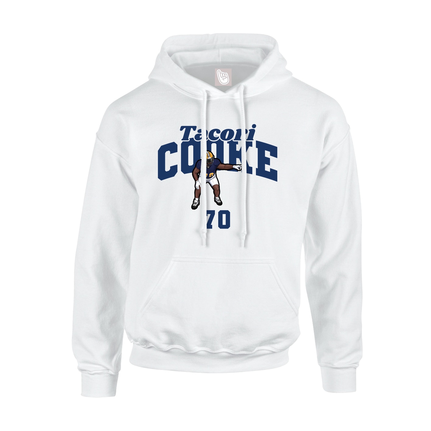 Hoodie — Signature Arch in White