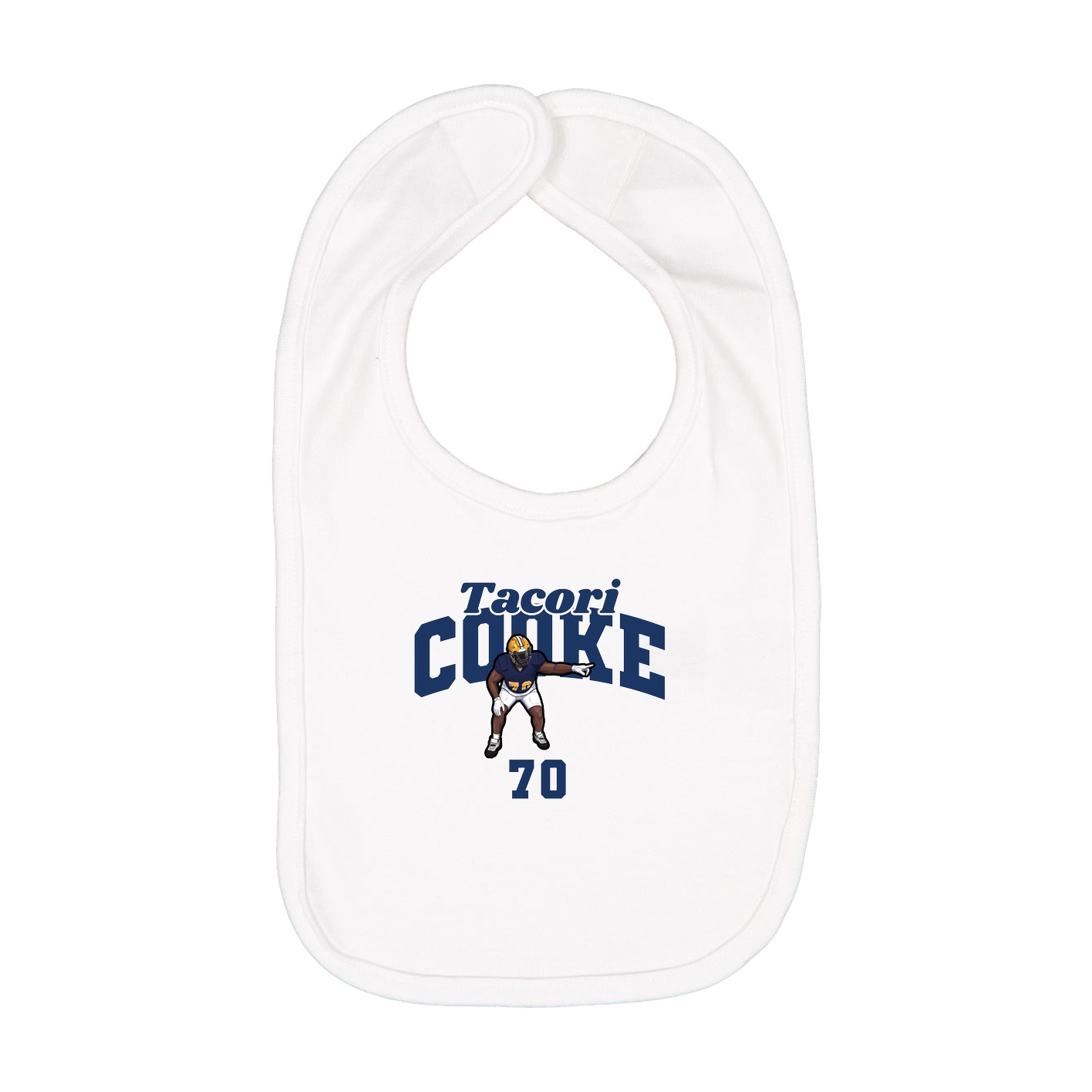 Infant Bib — Signature Arch in White