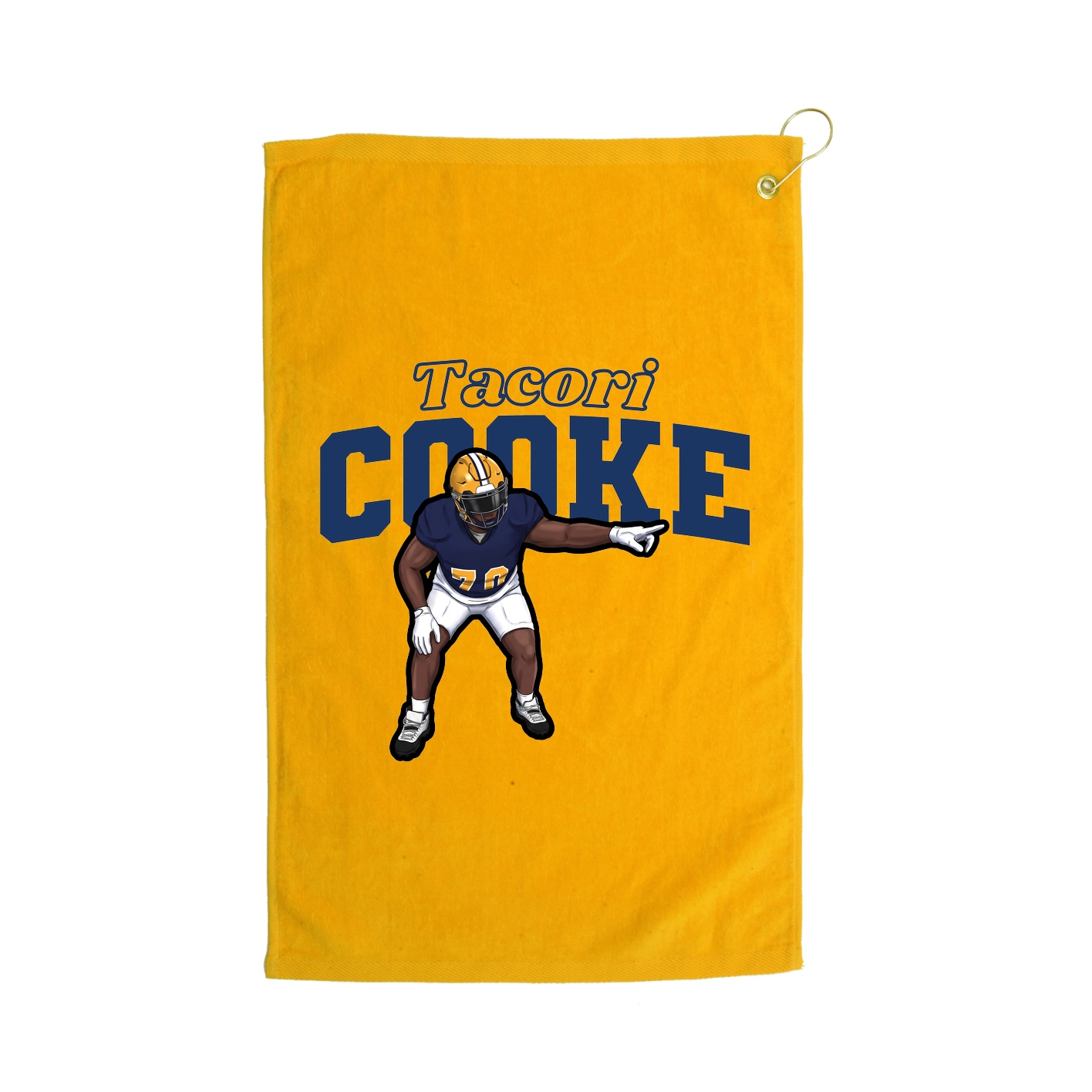 Golf Towel — Name Arch in Gold