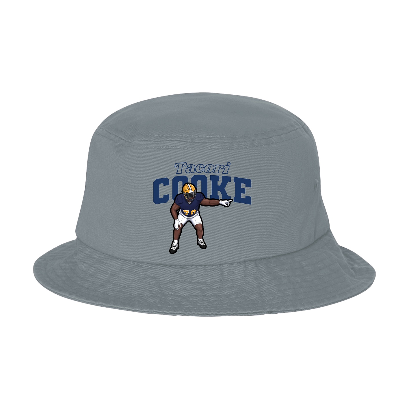 Bucket Cap — Name Arch in Grey