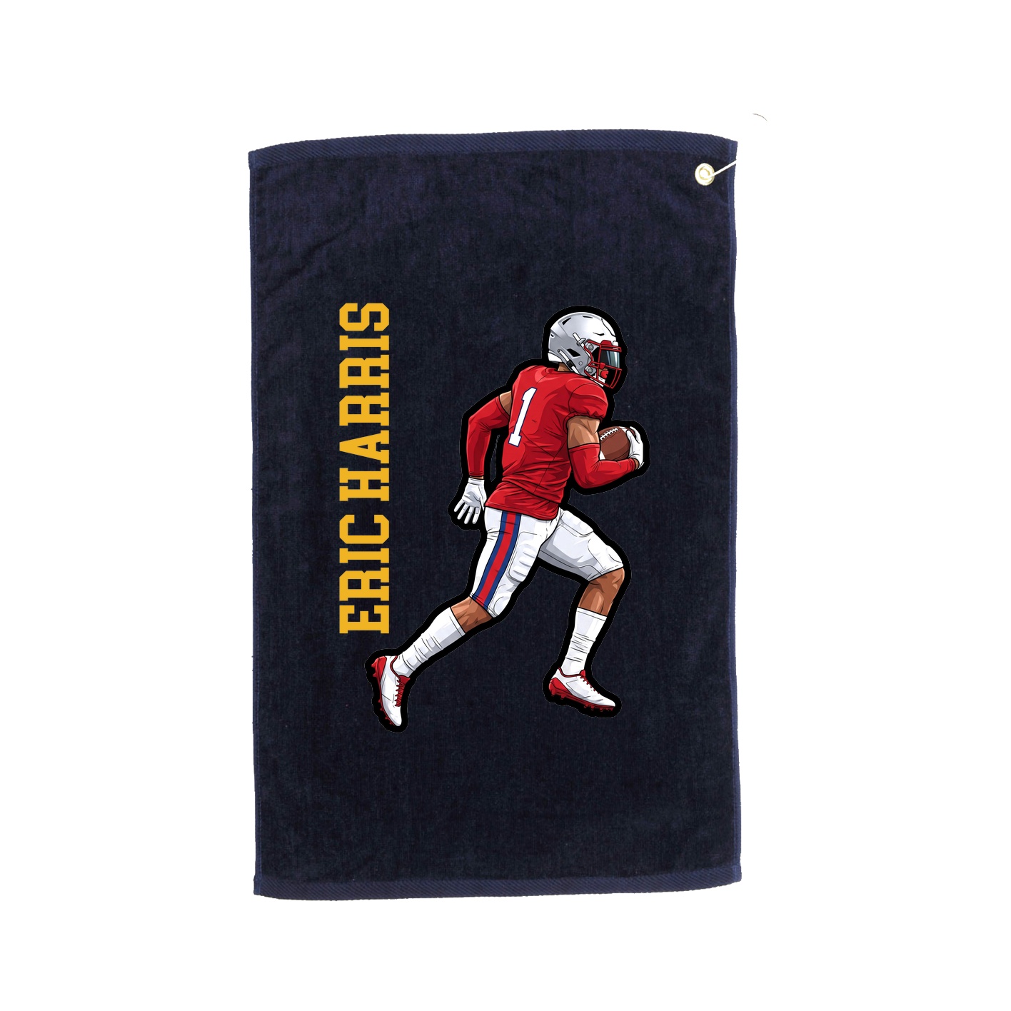 Golf Towel — Name Vertical in Navy
