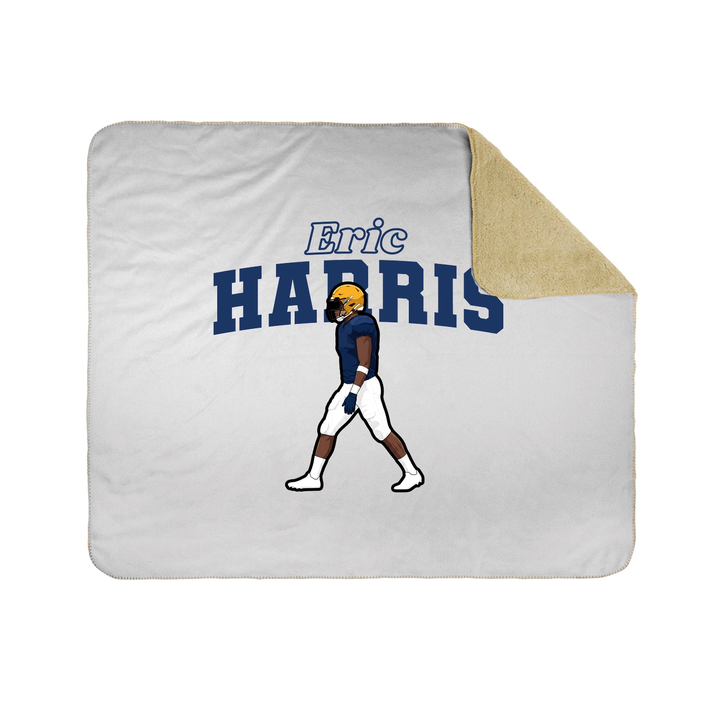 Throw Blanket — Name Arch in White