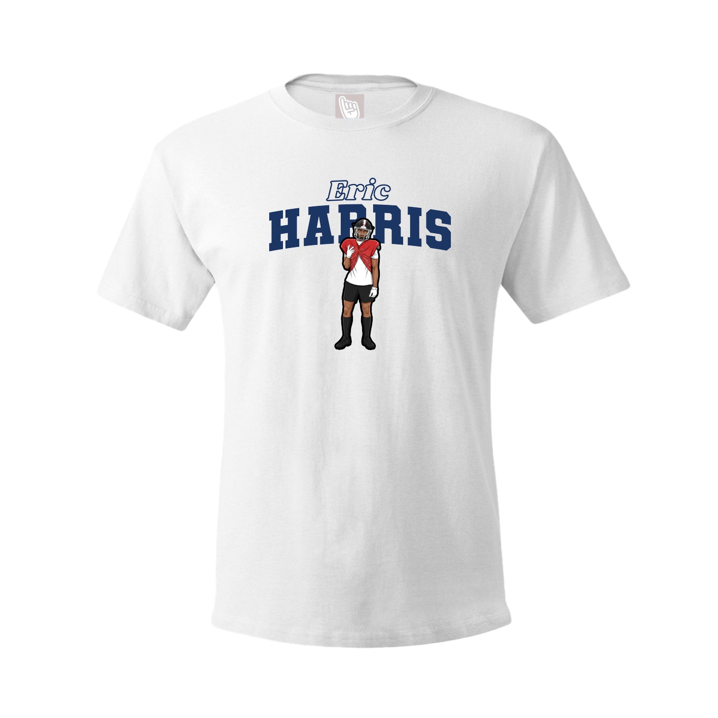 Youth Tee — Name Arch in White