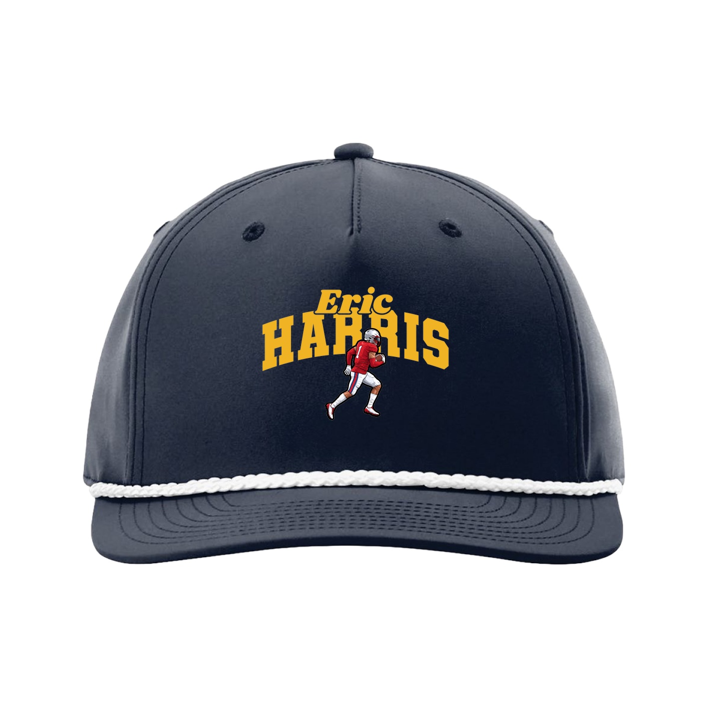 Five-Panel Classic Rope Cap — Signature Arch in Navy