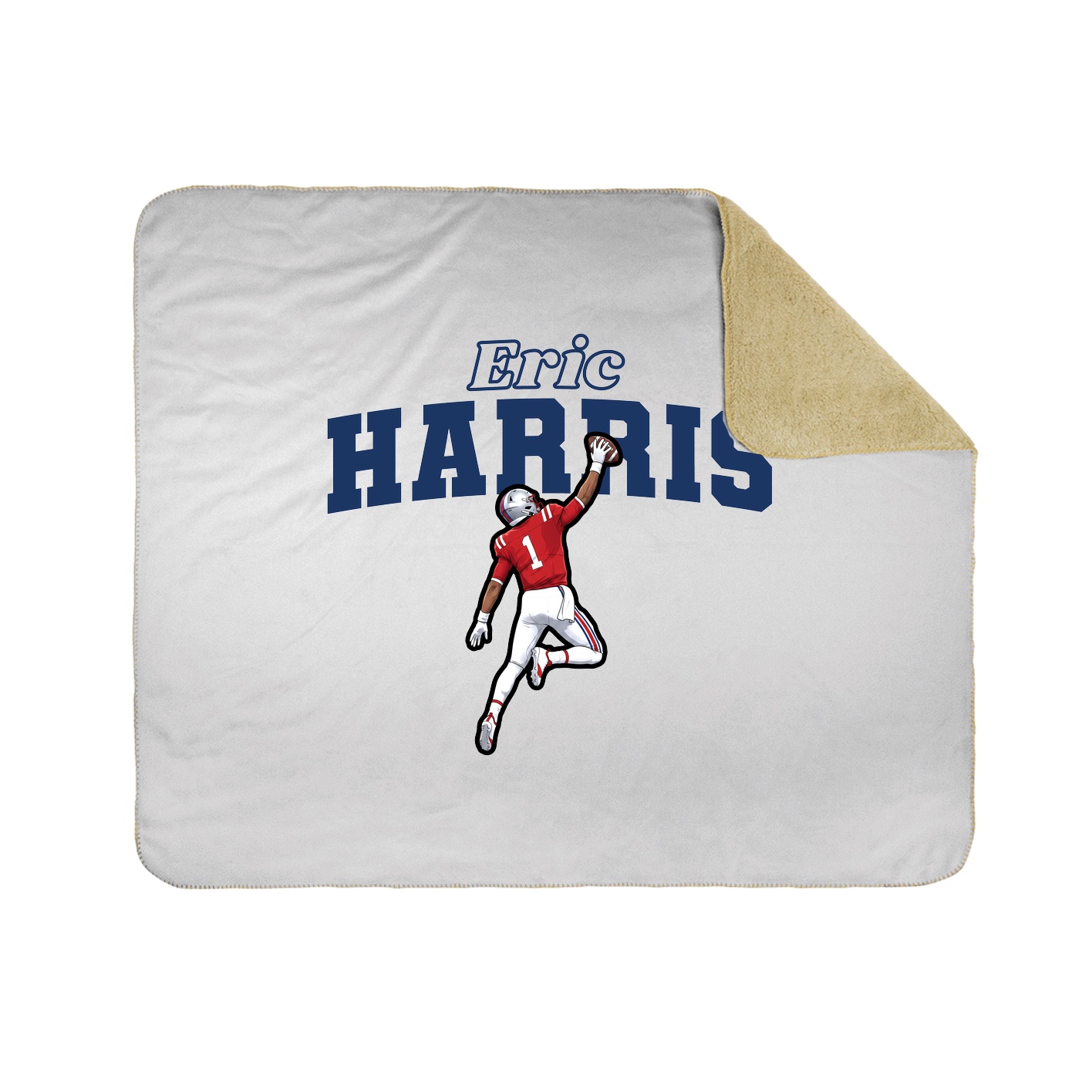 Throw Blanket — Name Arch in White
