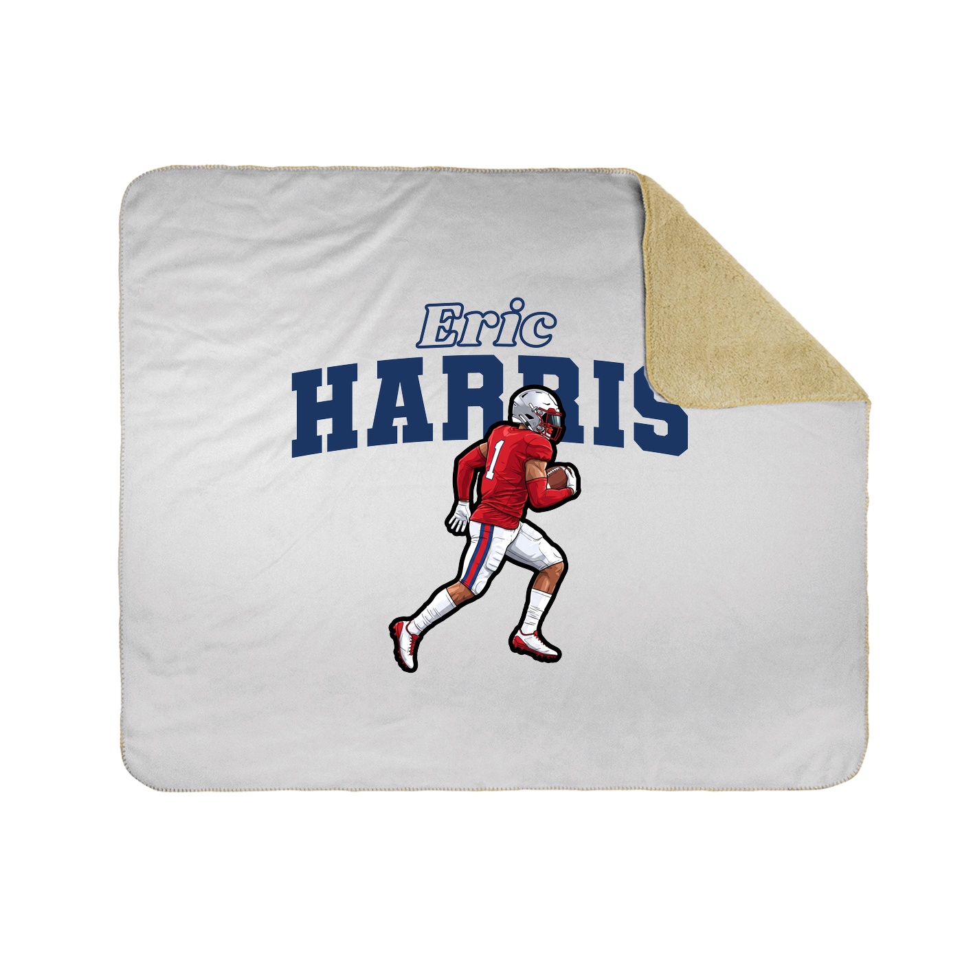 Throw Blanket — Name Arch in White