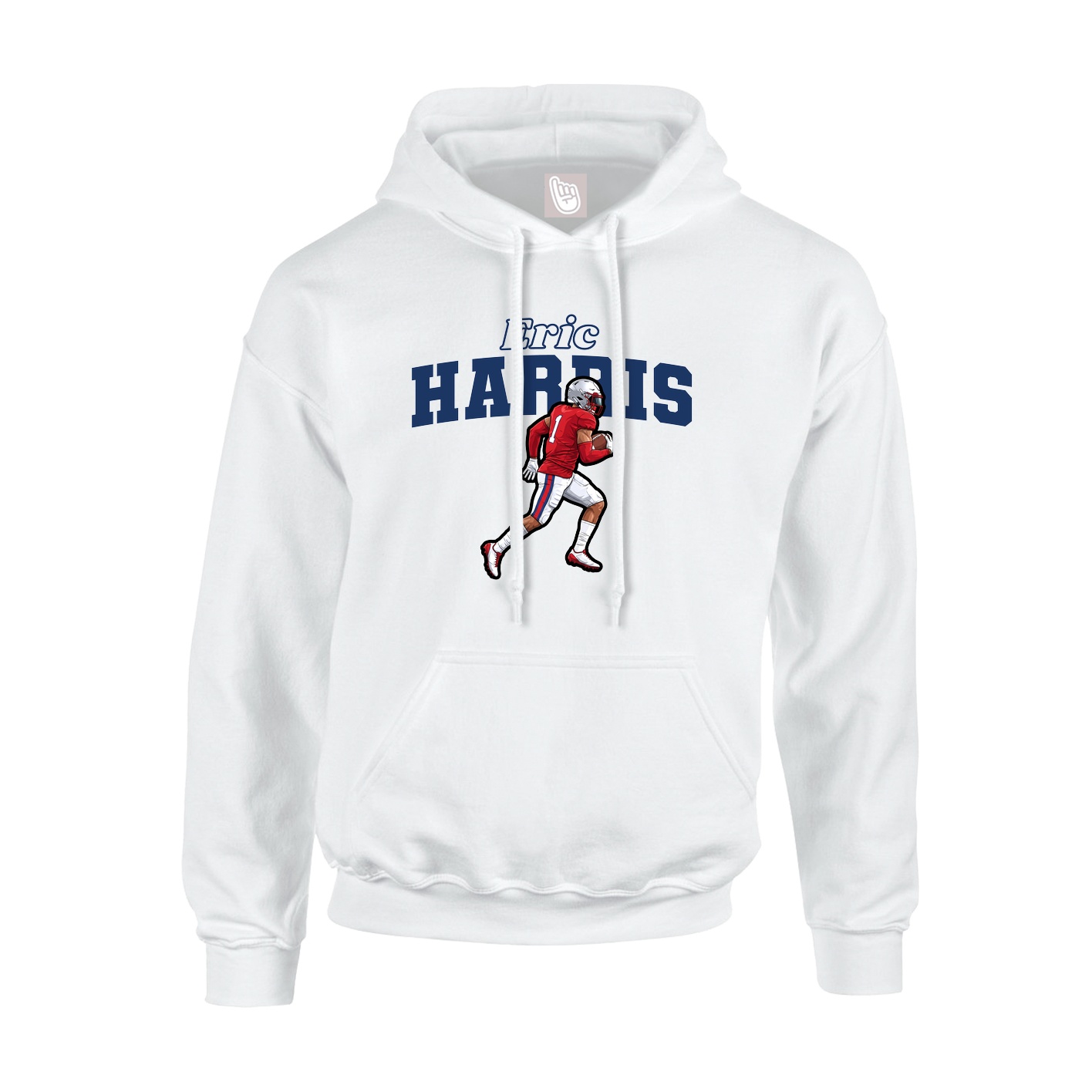 Hoodie — Name Arch in White