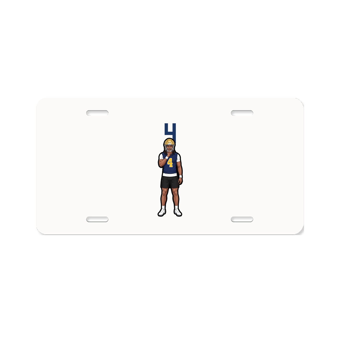 License Plate — Number Top in Classic