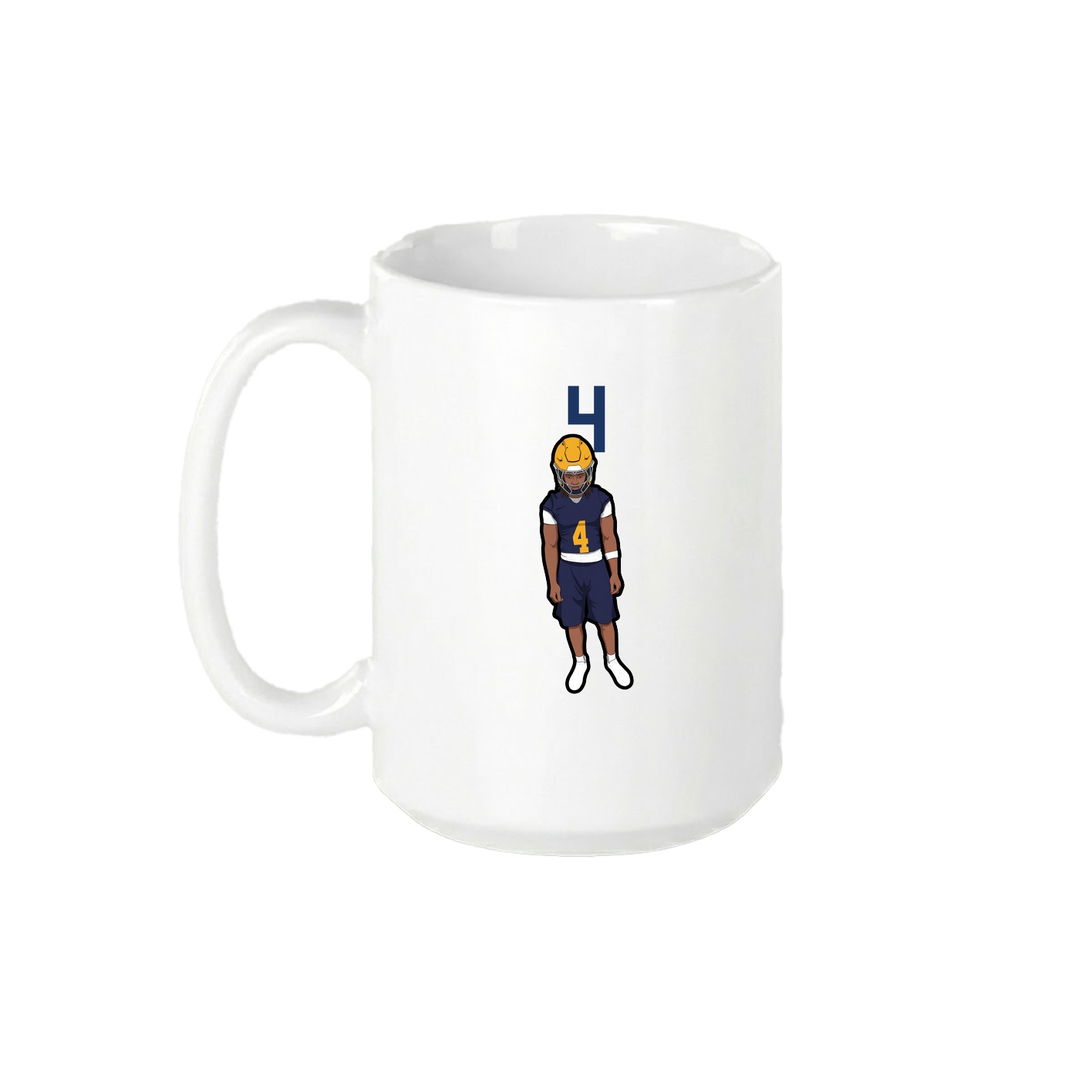 15oz Coffee Mug — Number Top in White