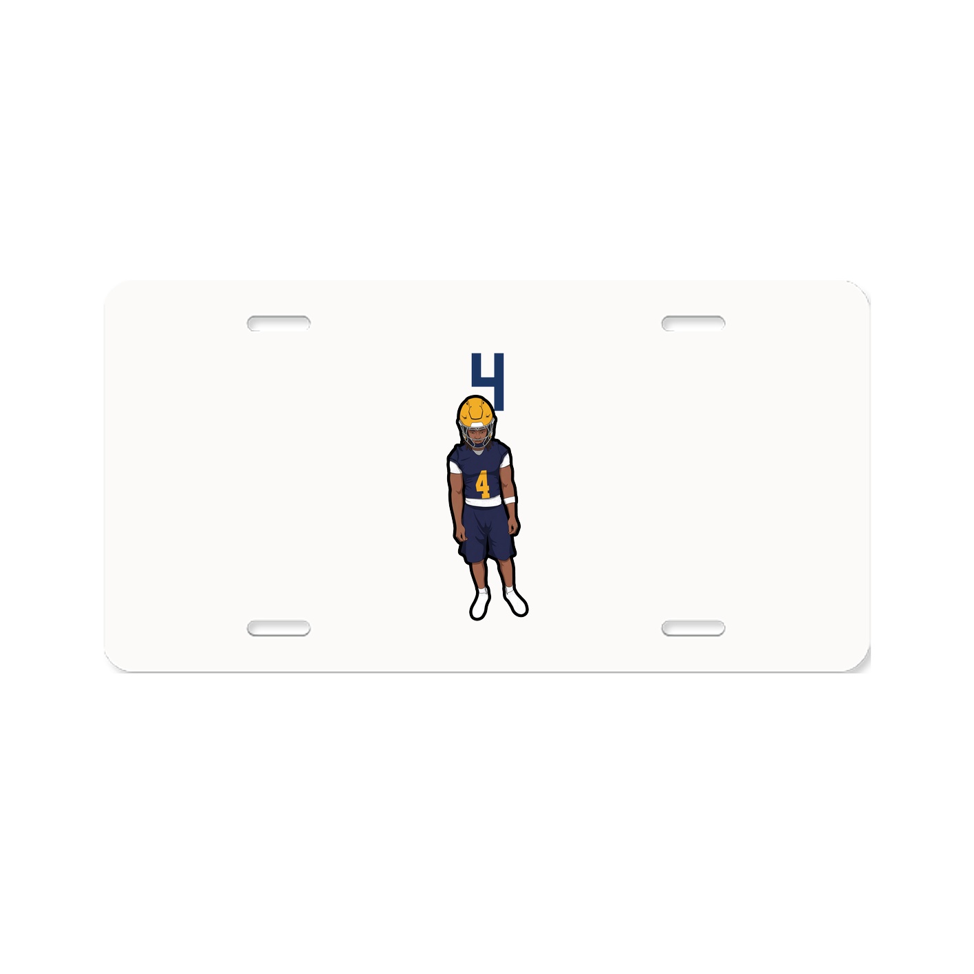 License Plate — Number Top in Classic