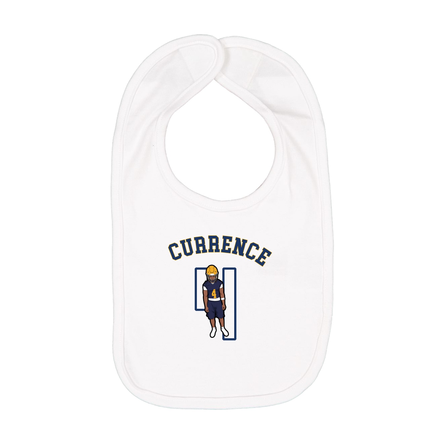 Infant Bib — Shirsey Arch in White