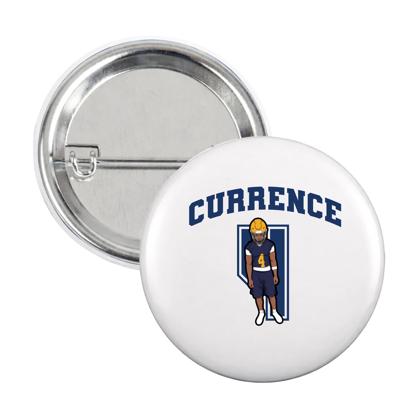 Game Day Button — Number in White