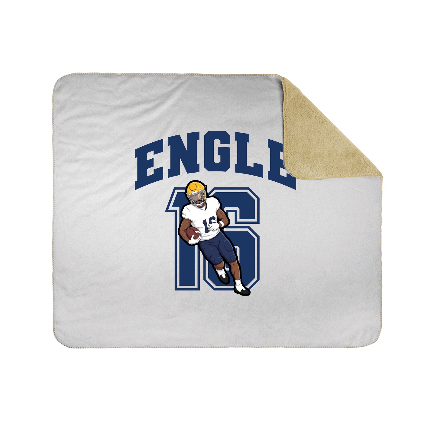 Throw Blanket — Number in White