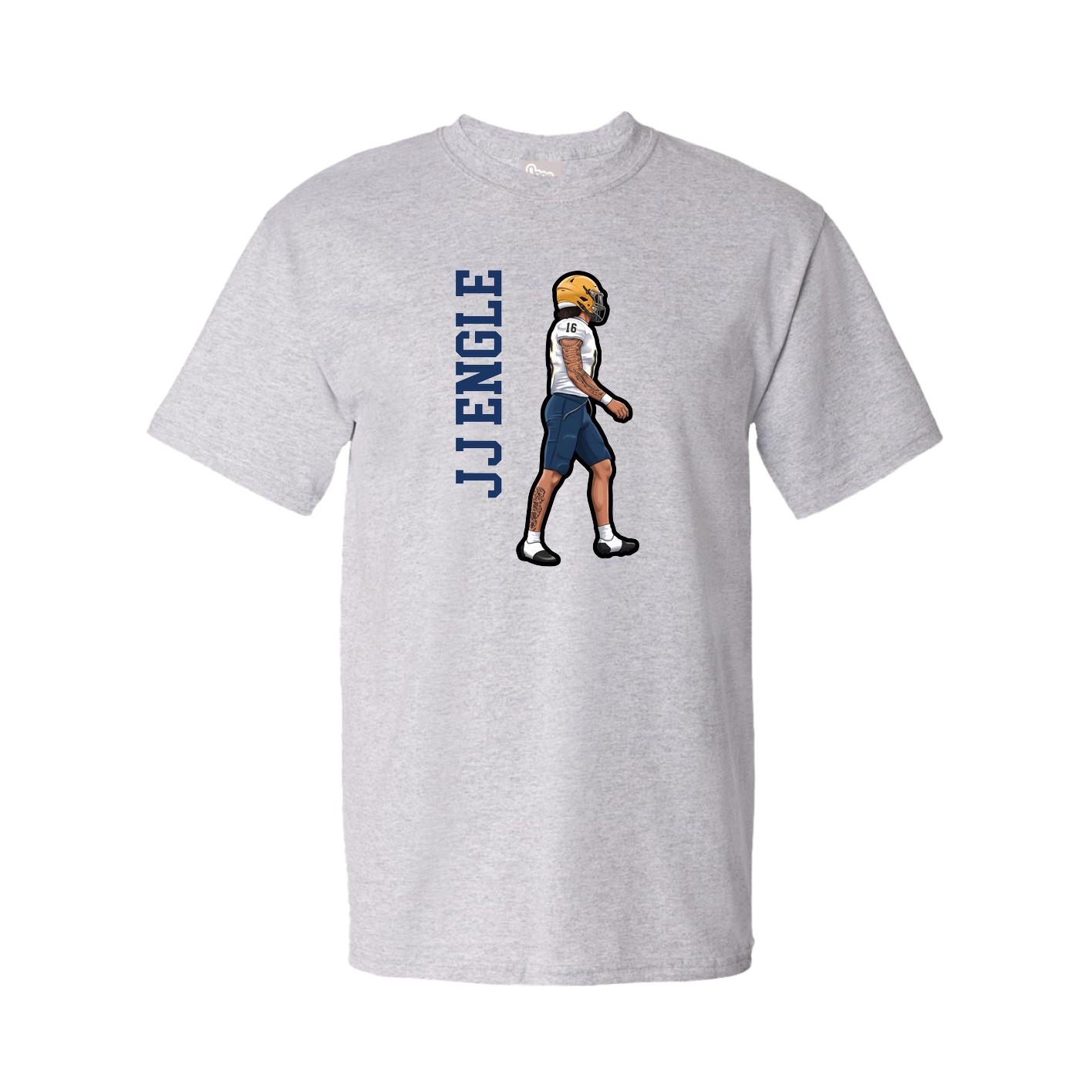 Youth Tee — Name Vertical in Grey