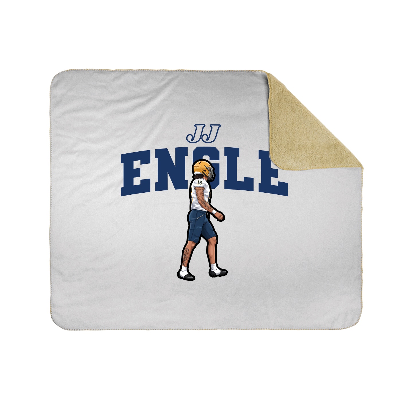 Throw Blanket — Name Arch in White