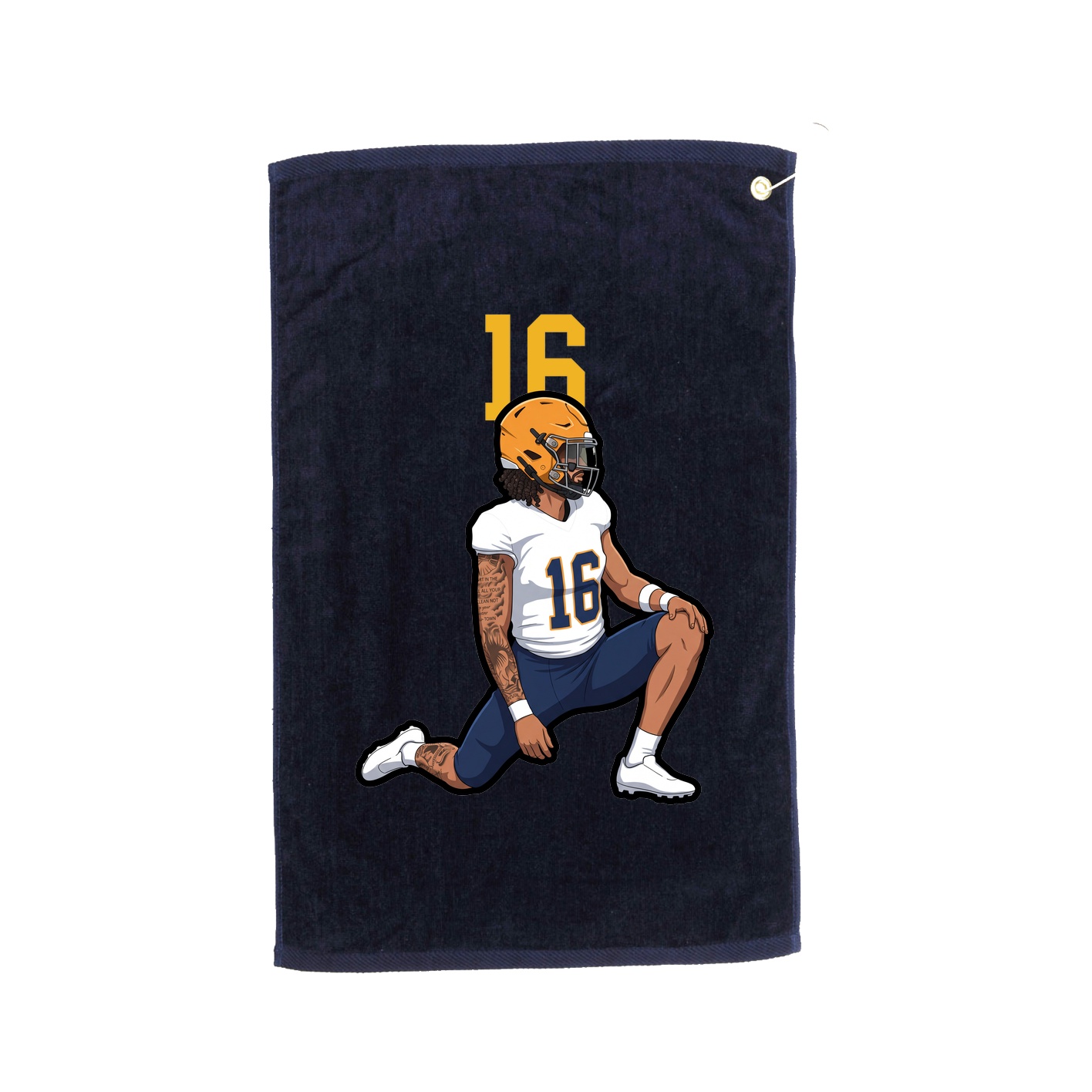 Golf Towel — Number Top in Navy