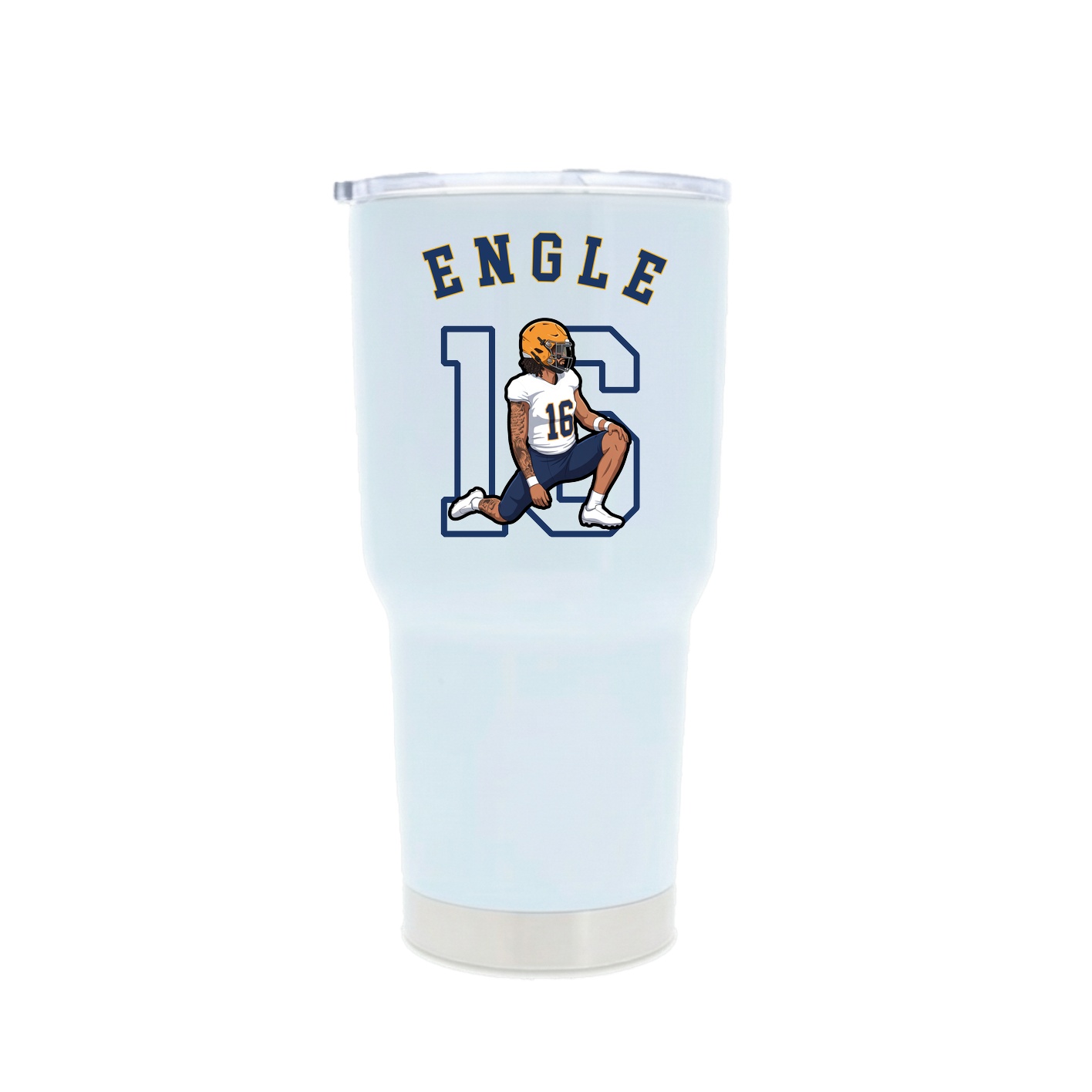 30oz Stainless Steel Tumbler — Shirsey Arch in White