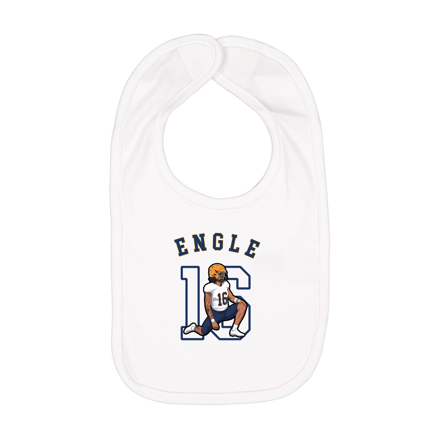 Infant Bib — Shirsey Arch in White