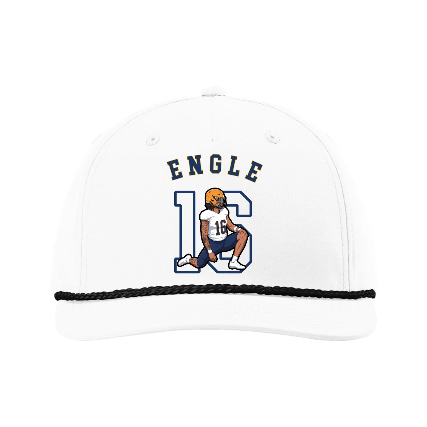 Five-Panel Classic Rope Cap — Shirsey Arch in White
