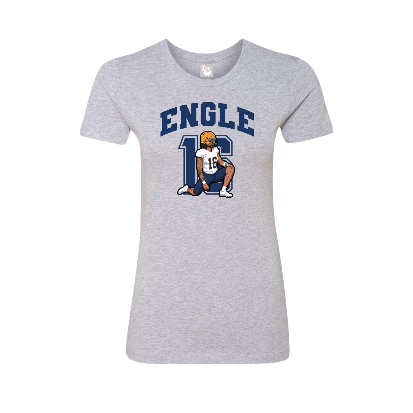 Fitted Women's Tee — Number in Grey
