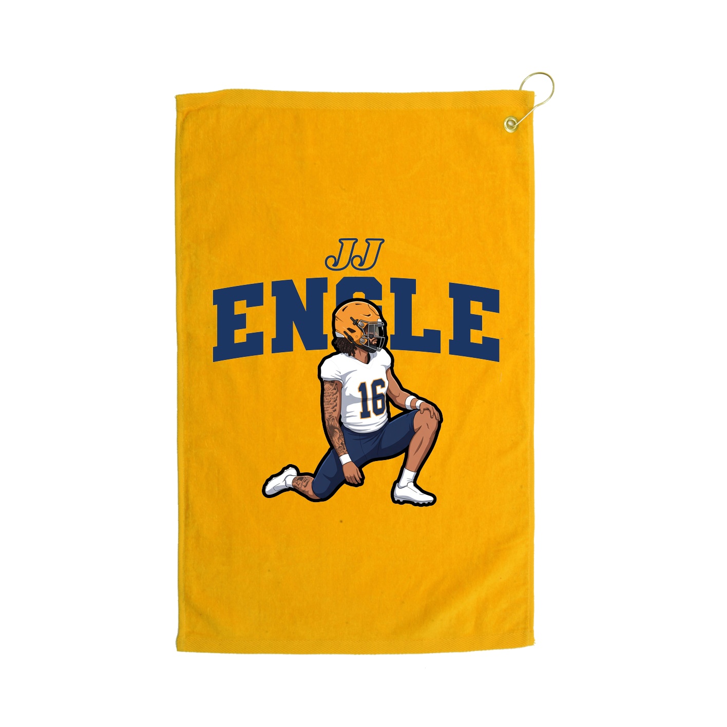 Golf Towel — Name Arch in Gold