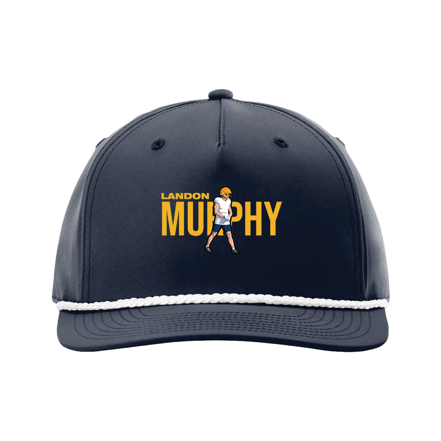 Five-Panel Classic Rope Cap — Player Name in Navy