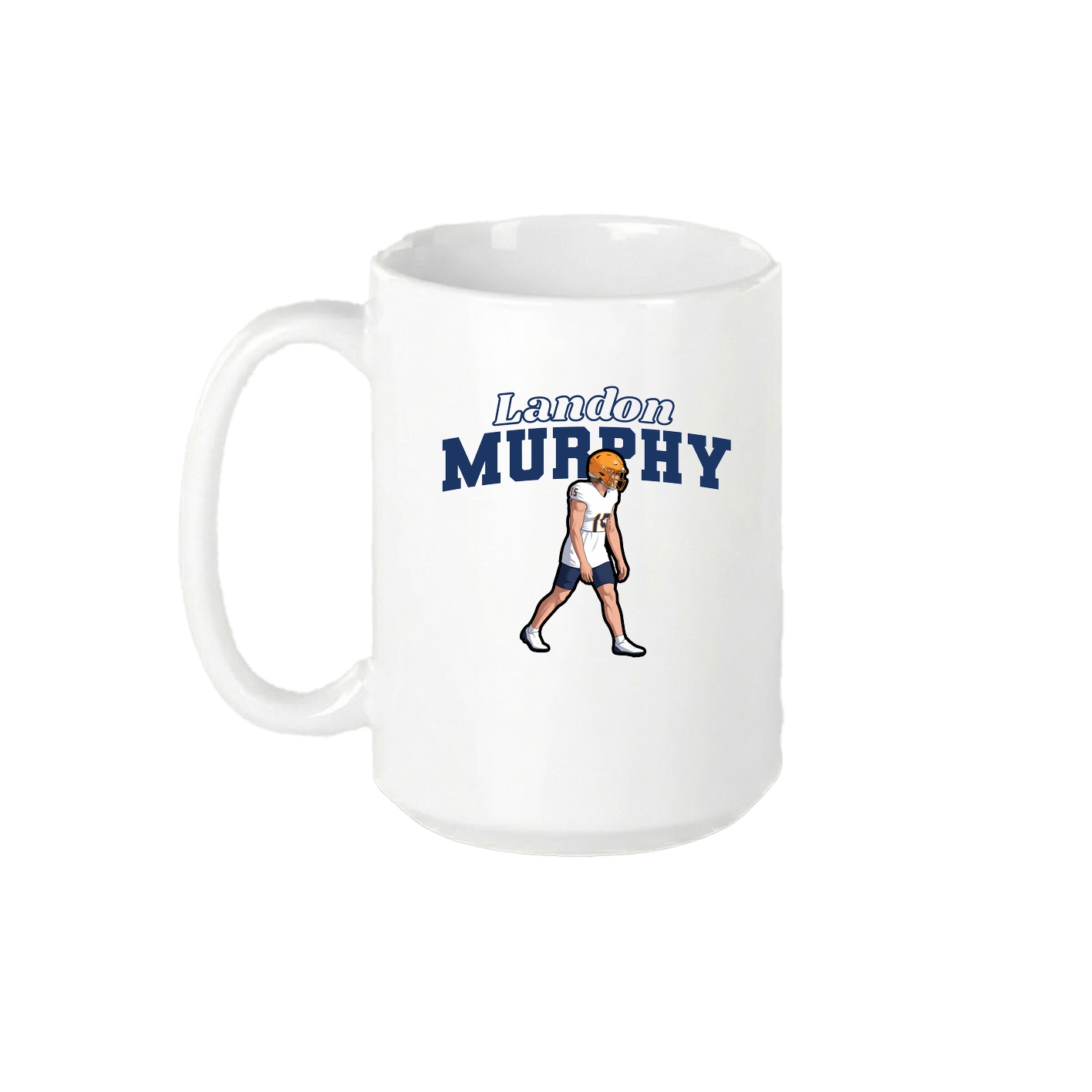 15oz Coffee Mug — Name Arch in White