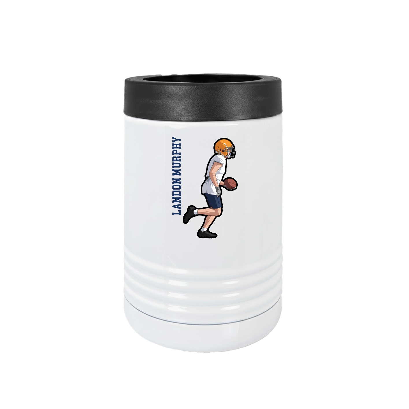 Beverage Holder — Name Vertical in White