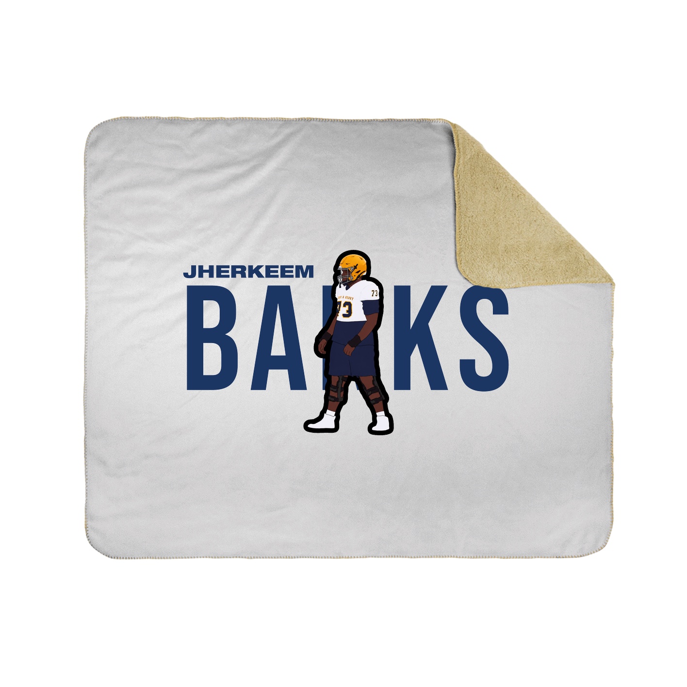 Throw Blanket — Player Name in White