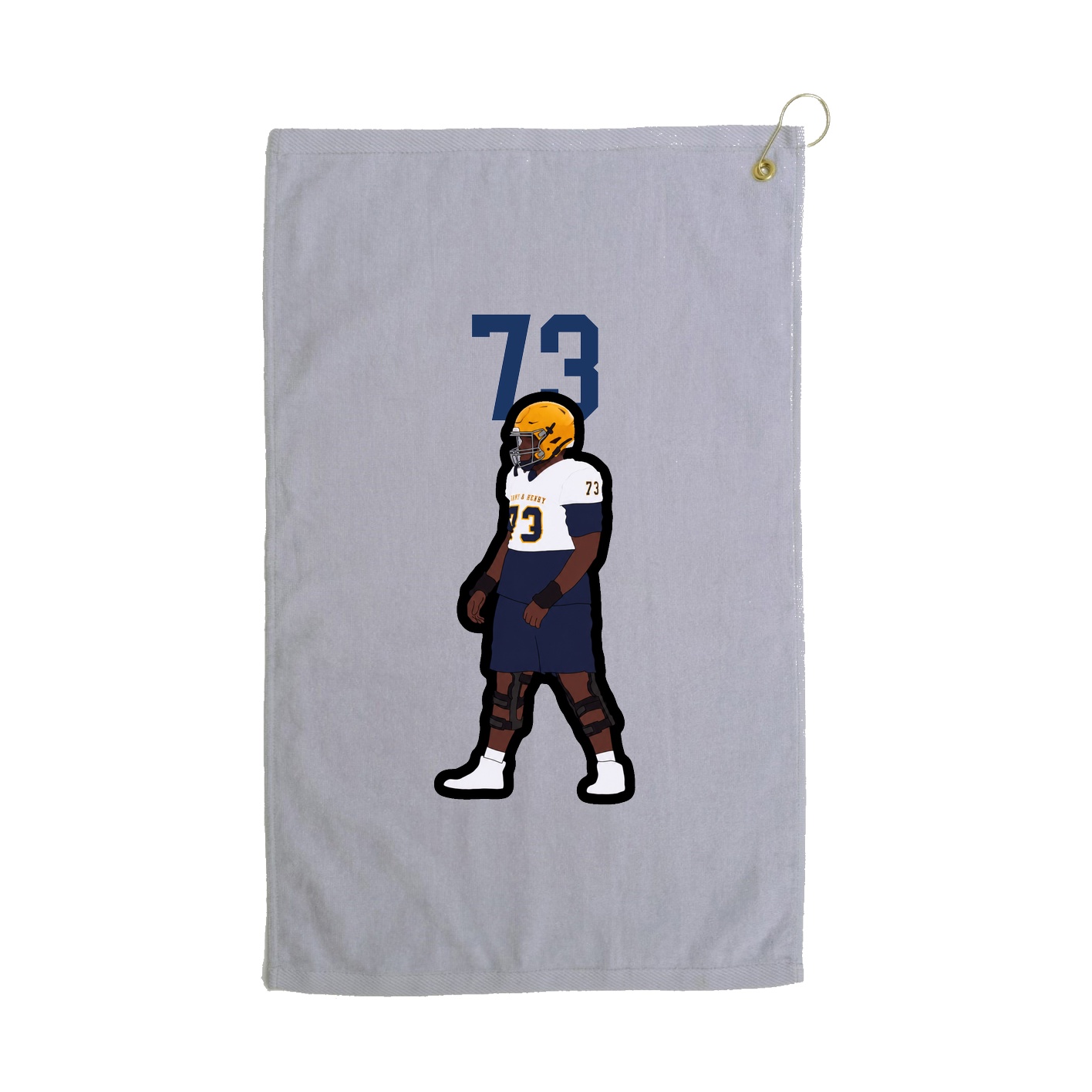 Golf Towel — Number Top in Grey