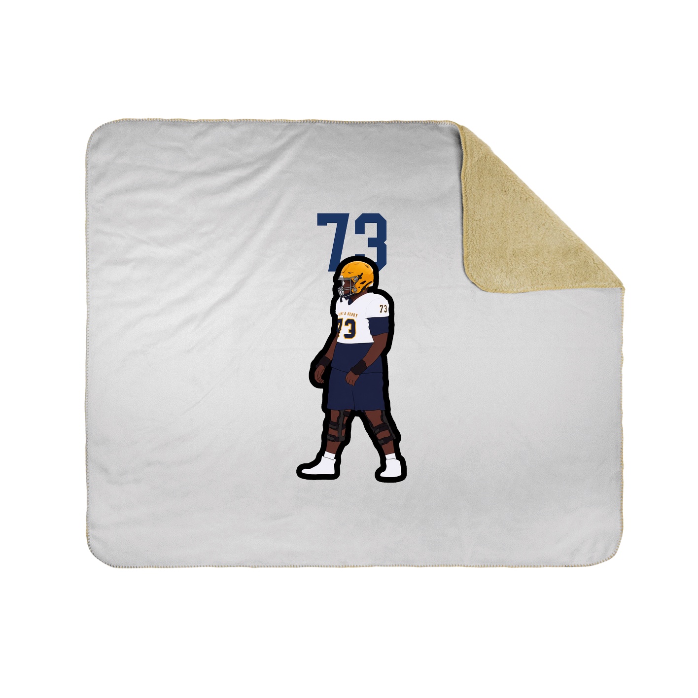 Throw Blanket — Number Top in White