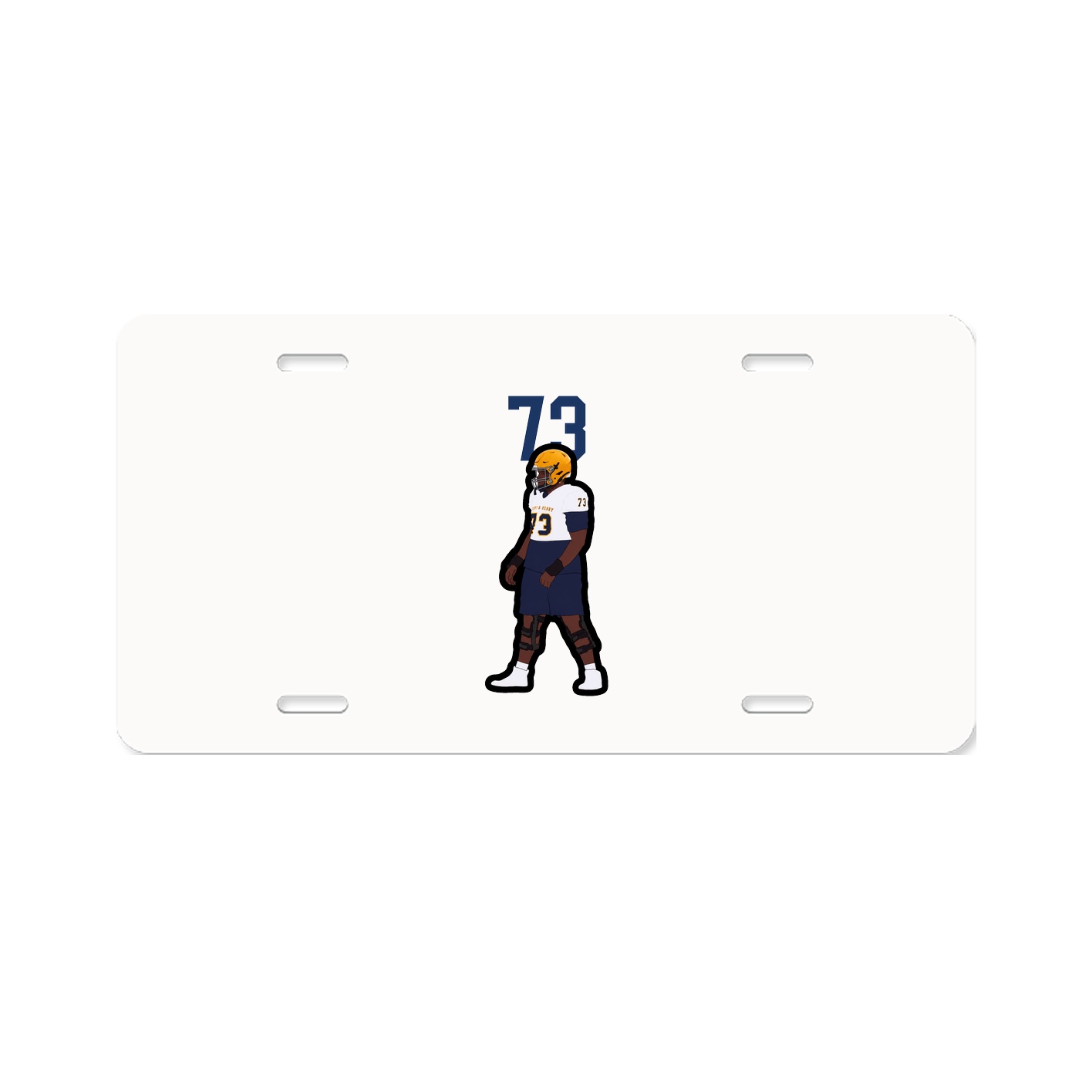 License Plate — Number Top in Classic