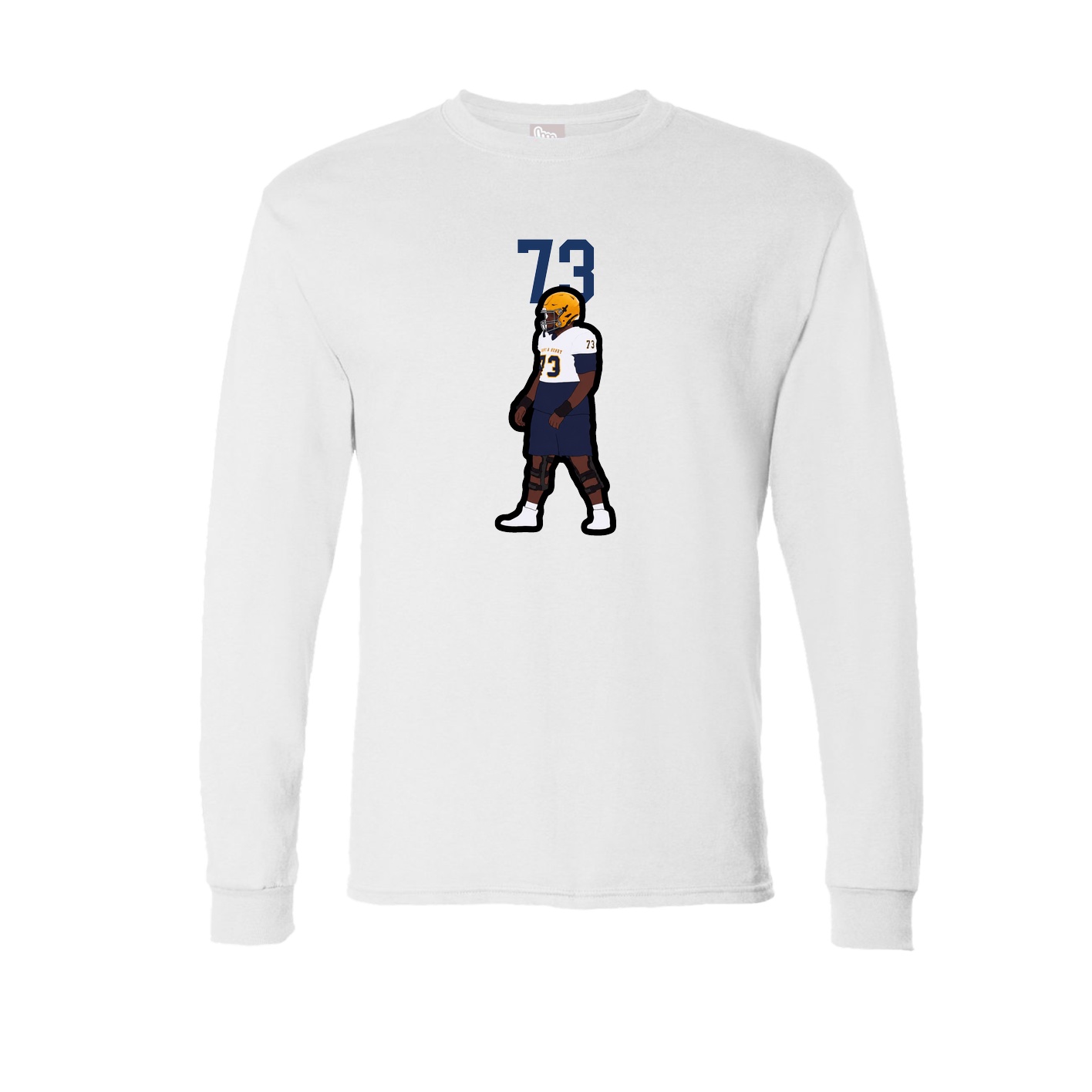 Long Sleeve Tee — Number Top in White