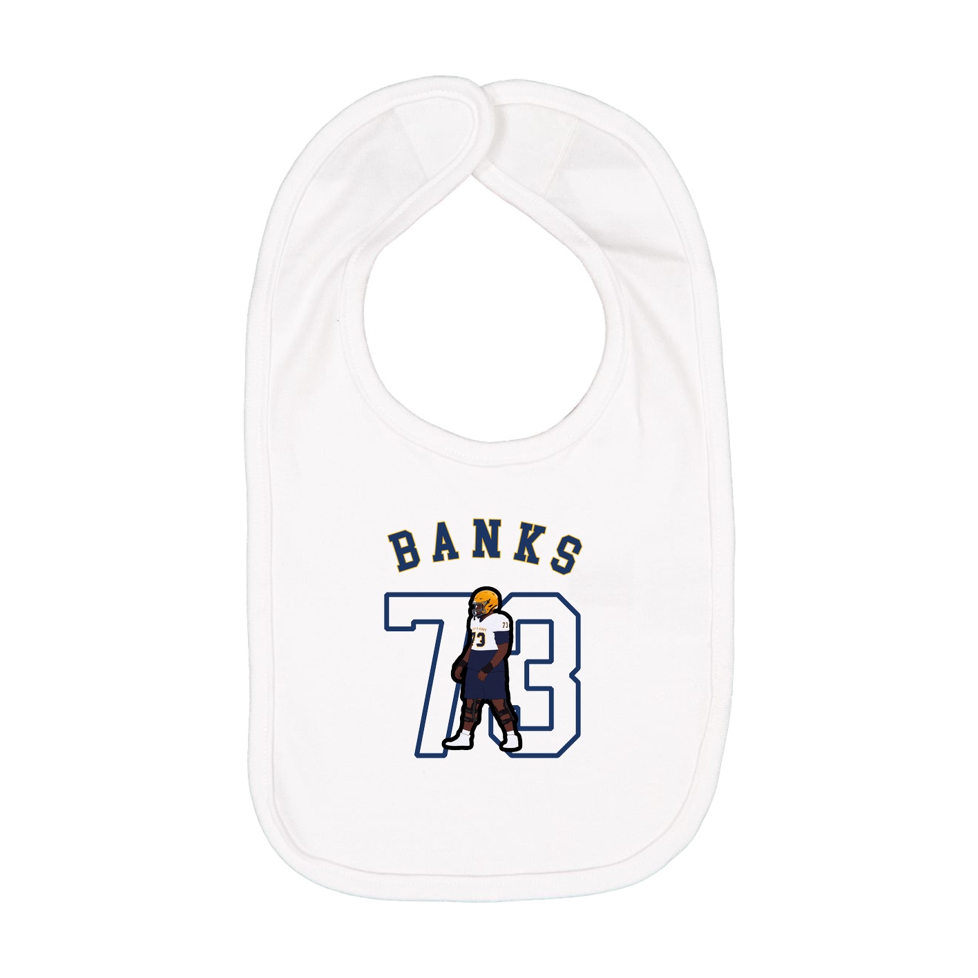 Infant Bib — Shirsey Arch in White