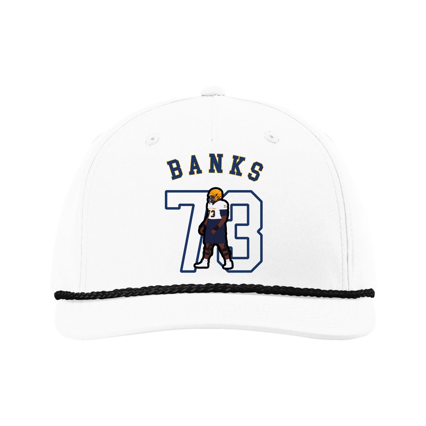 Five-Panel Classic Rope Cap — Shirsey Arch in White