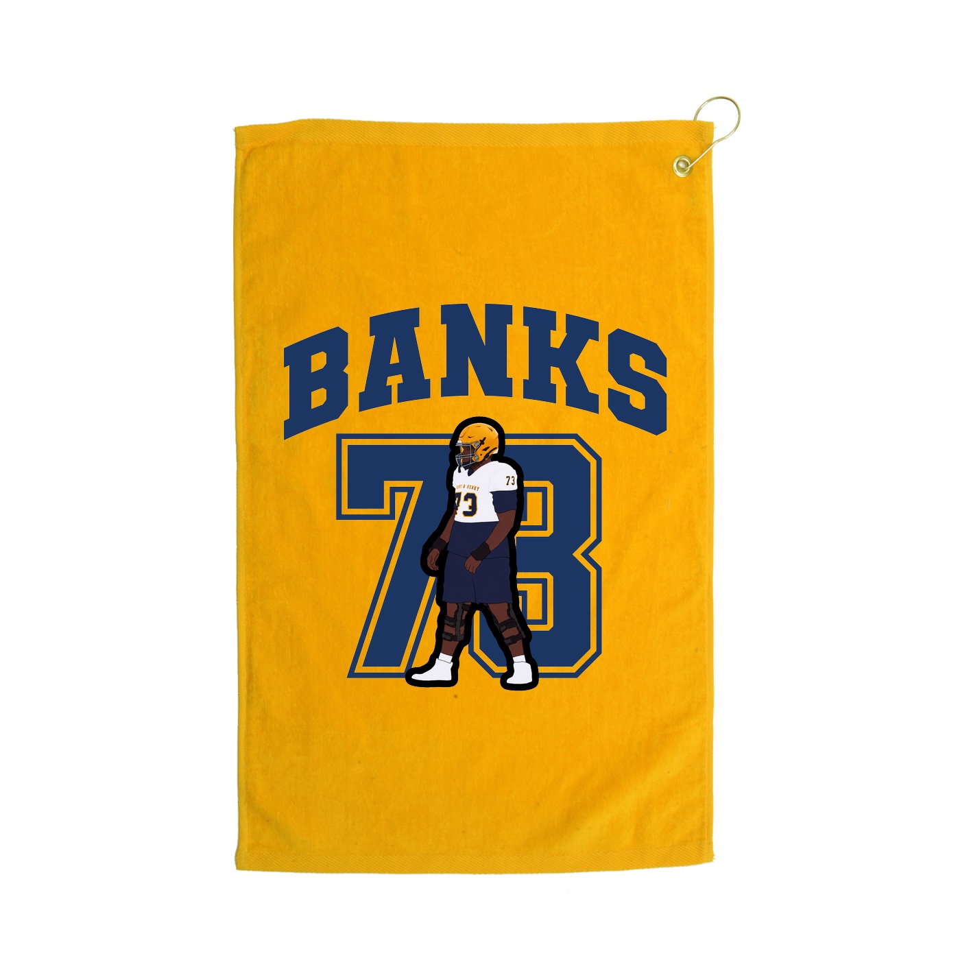 Golf Towel — Number in Gold