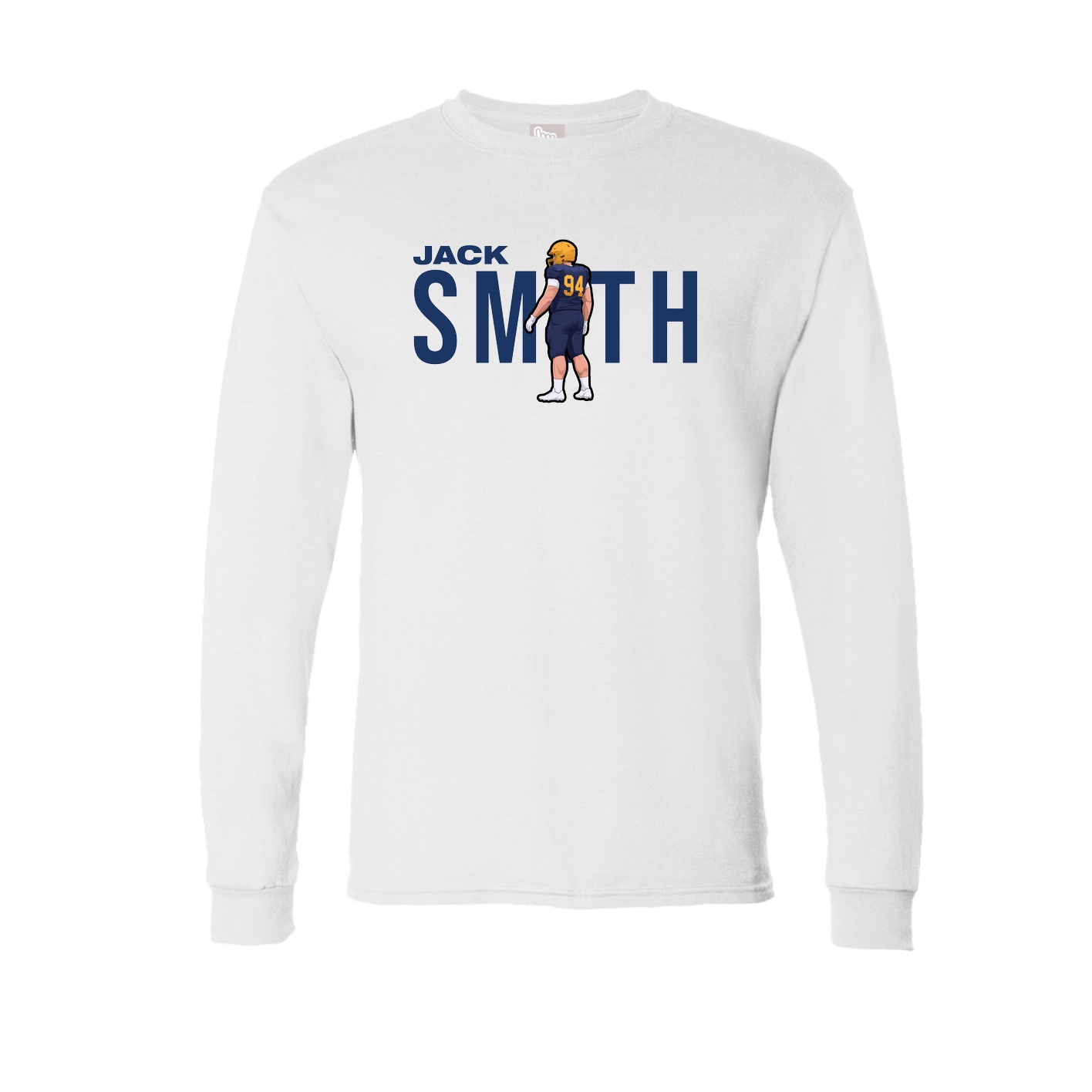 Long Sleeve Tee — Player Name in White