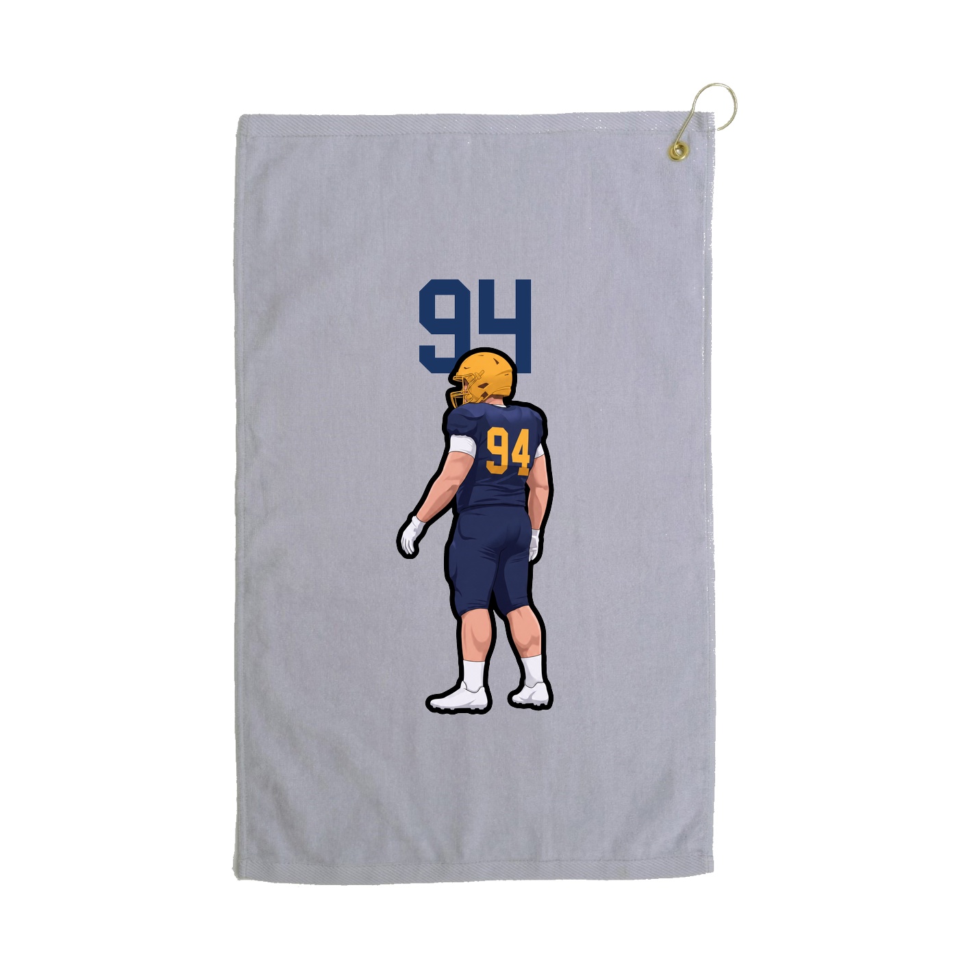 Golf Towel — Number Top in Grey