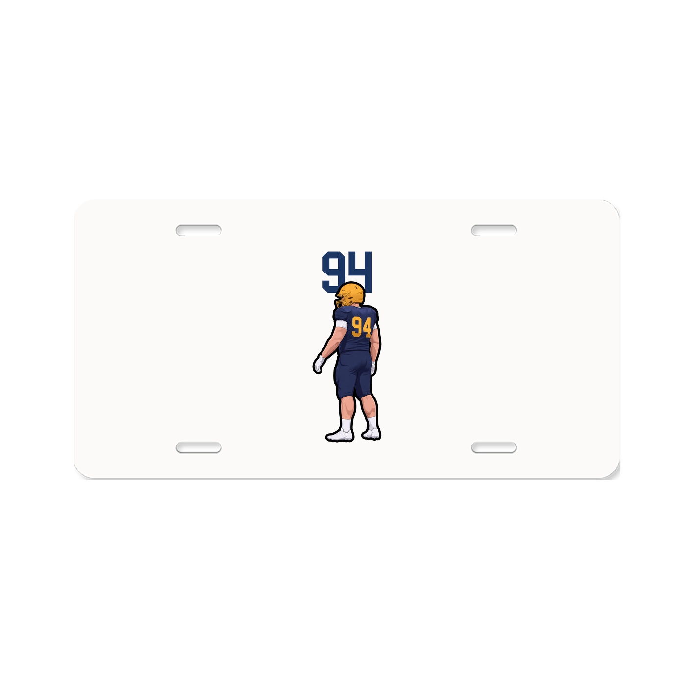 License Plate — Number Top in Classic