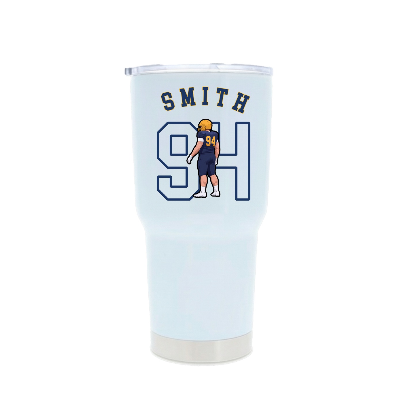 30oz Stainless Steel Tumbler — Shirsey Arch in White