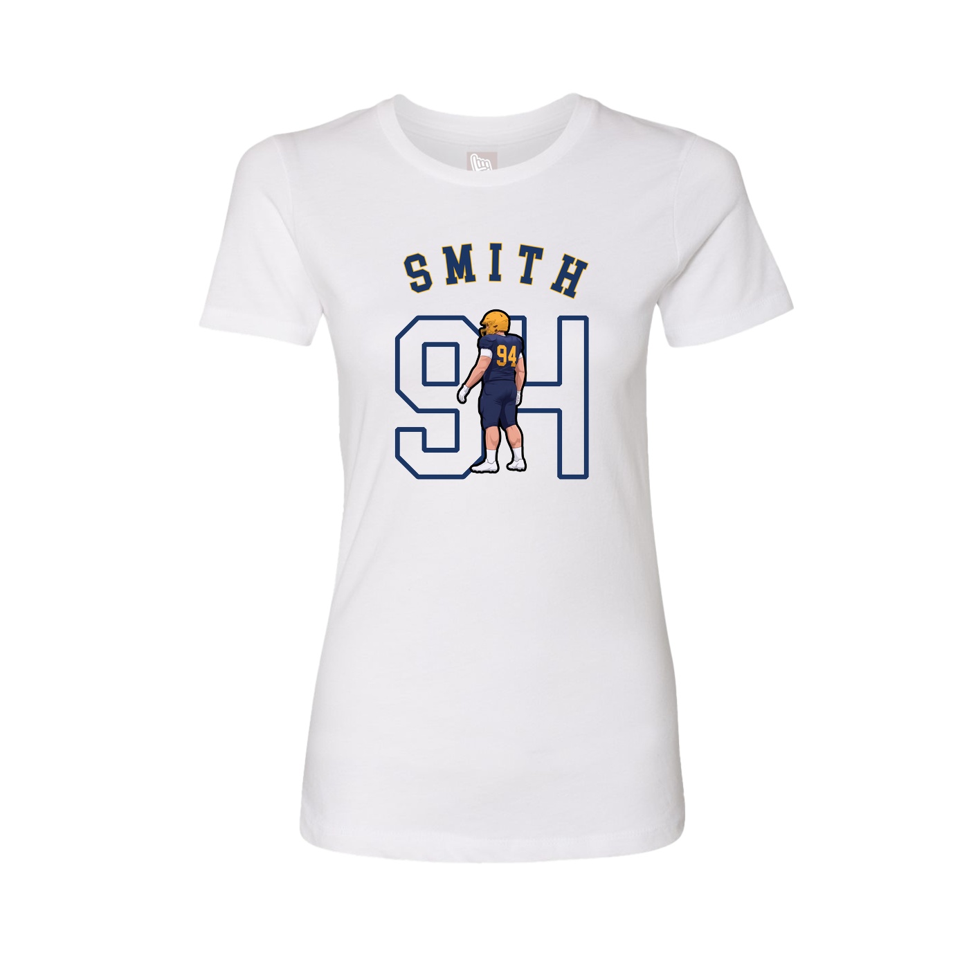 Fitted Women's Tee — Shirsey Arch in White